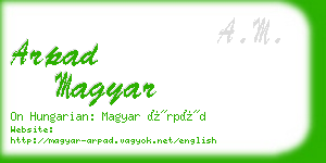 arpad magyar business card